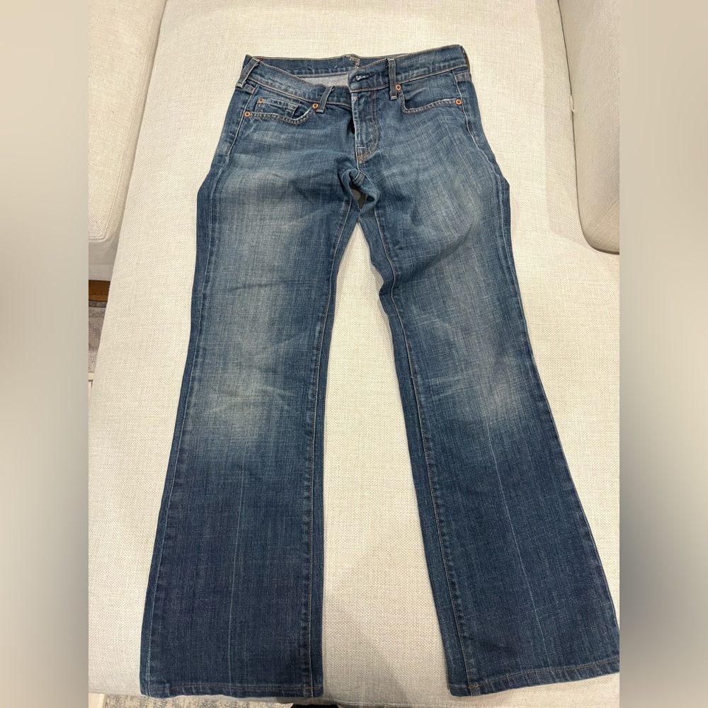 7 For All Mankind Dark Blue Boot Cut Jeans